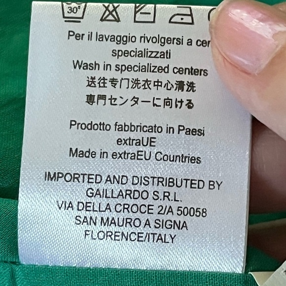 EMMA & GAIA Red Label 100% Cotton Green 3/4 Sleeve Button Up Shirt Dress Italy 8 - Picture 12 of 16